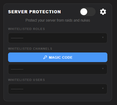 Server Protection dashboard view